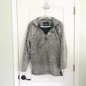 Gray Sherpa quarter zip